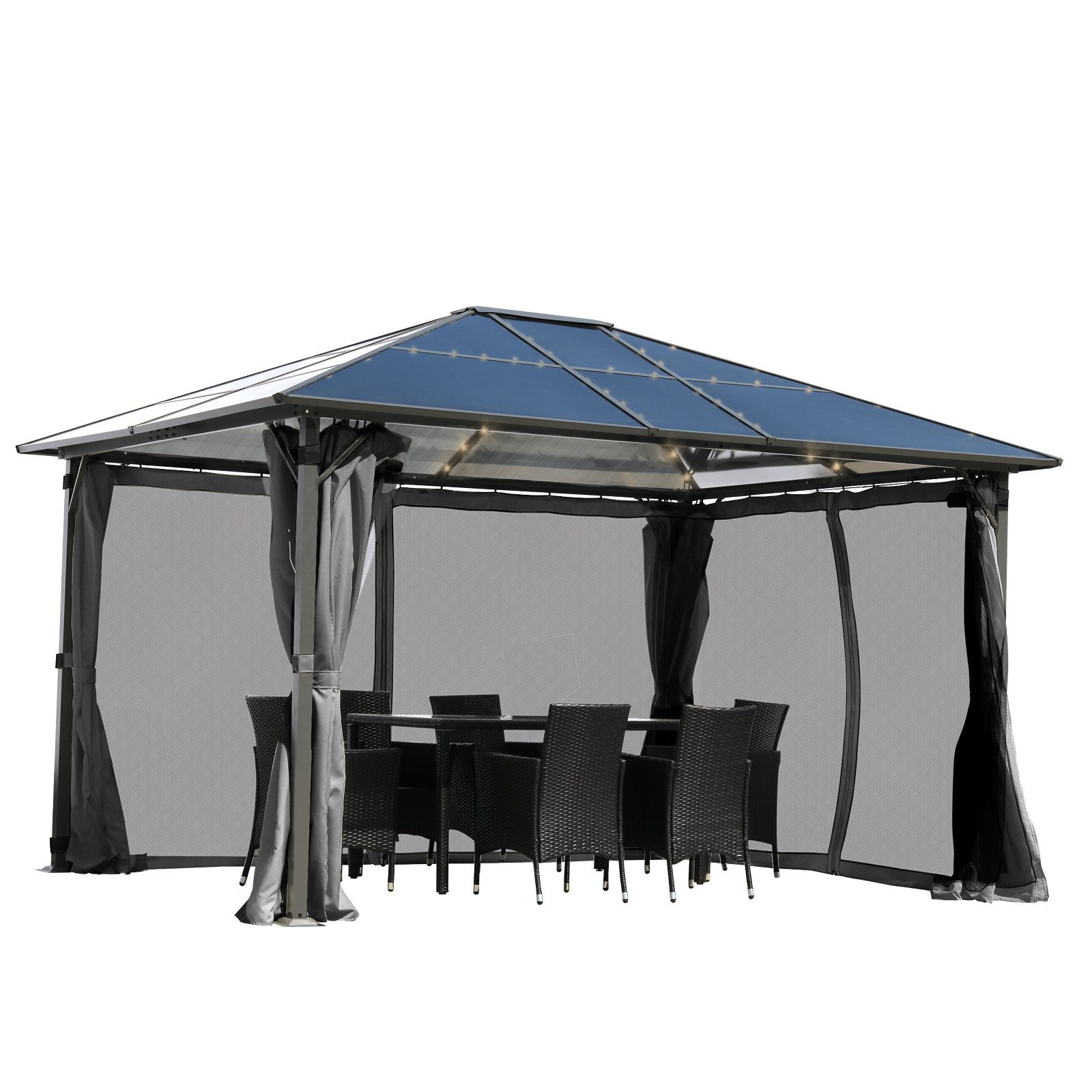 BRAST Pavillon Summerdream Aluminium 3x4m Garten TÜV